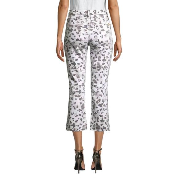 NEW JOE'S JEANS leopard print bootcut crop denim jeans in multicolor - Picture 2 of 3